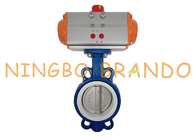 AT088D Pneumatic Air Actuated Dioperasikan Butterfly Valve DN100