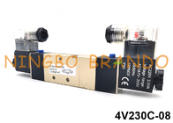 4V230C-08 Airtac Type Pneumatic Solenoid Valve 5/3 Way 24VDC 220VAC