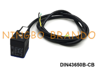DIN43650B IP67 Tahan Air Moulded Cable Solenoid Coil Connector Dengan LED