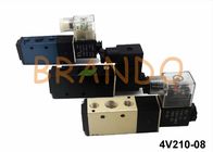 Al Alloy G1 / 4 &amp;#39;&amp;#39; 5/2 4V210-08 SMC Jenis Pneumatic Control Solenoid Valves AC220V / 24VDC