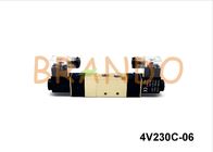 0-8 Bar 5/2 Ganda Solenoid Valve Listrik 4V230C-06 Untuk Pneumatik