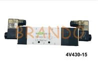 Kawat Timbal Warna Perak atau tipe Konektor 5/3 Way Pneumatic Air Control Valve 4V430-15