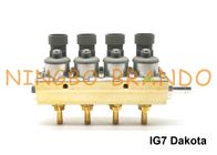 Jenis RAIL IG7 Dakota Navajo Injector Rail 2 Ohm 4 Cylinder Aluminium Body Untuk LPG CNG