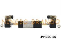 BSPT 1/8 &quot;4V130C-06 Jenis Airtac Pneumatic Solenoid Air Valve 5 Way 3 Posisi DC12V AC110V