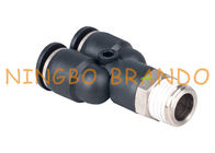 Male Y Type Push To Quick Connect Pneumatic Hose Fittings 1/4 '' 8mm