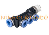 1/4 `` 8mm Branch Triple Push To Quick Connect Pneumatic Hose Fittings
