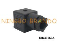Black MPM DIN 43650 Bentuk Konektor Coil Solenoid DIN 43650A