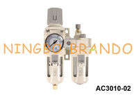 AC3010-02 Kombinasi Pelumas Regulator Filter Udara FRL Tipe SMC