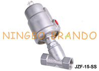 1/2 ''Ulir DN15 Stainless Steel Y Jenis Pneumatic Angle Seat Valve