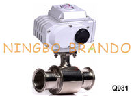 Sanitary Electric Actuated Tri Clamp Ball Valve Stainless Steel 24V 220V
