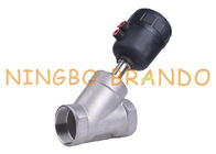 2.5 '' DN65 Pneumatic Threaded Angle Seat Valve Stainless Steel
