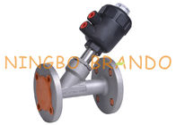 2 '' DN50 PN16 Pneumatic Flanged Angle Seat Valve Stainless Steel