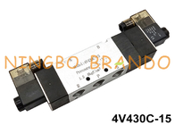 4V430C-15 5Ports 3Position Pneumatic Solenoid Valve DC24V AC220V