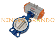 AT088D Pneumatic Air Actuated Dioperasikan Butterfly Valve DN100