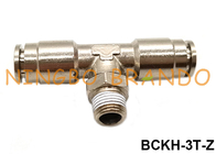 Brass Push On Pipe Union Cabang Pria Tee Pneumatic Hose Fitting 1/8 ''1/4'' 3/8'' 1/2''