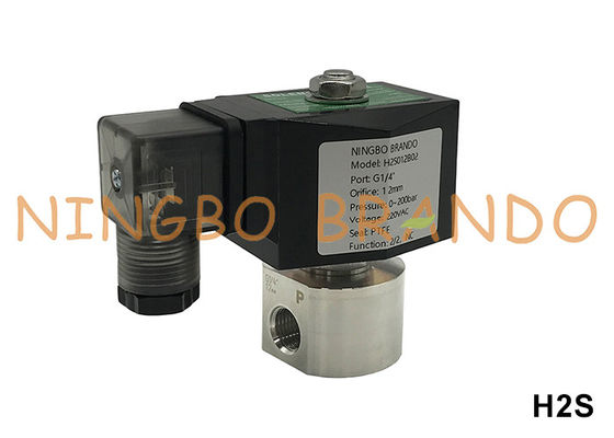 200 bar Tekanan Tinggi Stainless Steel Solenoid Valve 1/8''1/4''12V 24V 110V 220V
