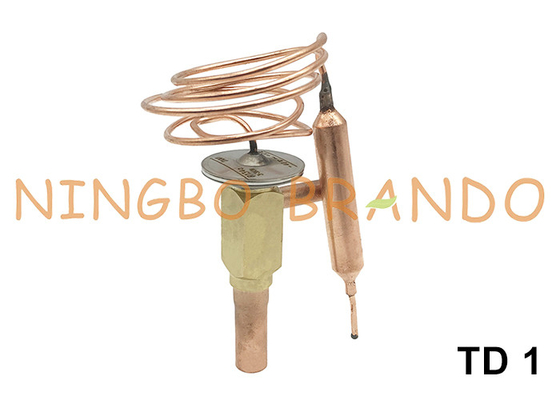 TD 1 Angle Port Danfoss tipe katup ekspansi termostatik R134a R22 R407C R404A