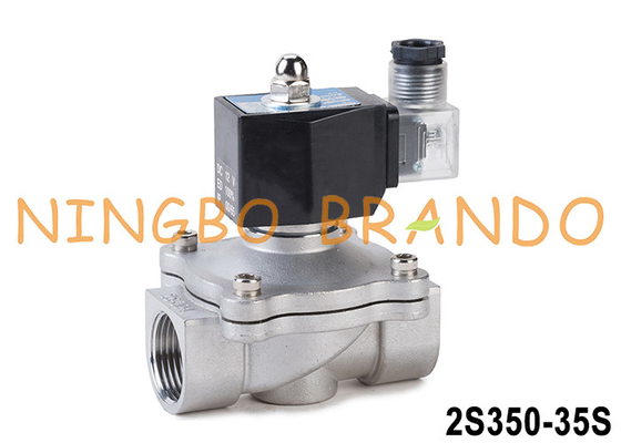 2S350-35 1-1/4'' 2 Way NC stainless steel valve untuk air udara minyak 24V 220V