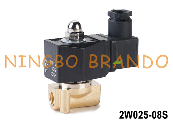 2W025-08 1/8 'Brass Solenoid Valve dengan IP65 Coil 12V 24V 110V 220V