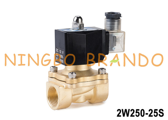 2W250-25 1'' 2 Way biasanya tertutup Kuningan Water Solenoid Valve 24V 220V