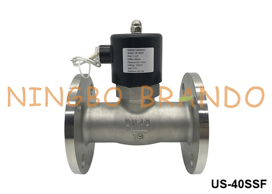 DN40 Flanged Steam Hot Water Solenoid Valve 1.5'' 24V 110V 220V