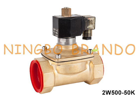 2'' 2 Way Normal Buka Kuningan Water Solenoid Valve 220VAC 110VAC 24VDC 12VDC