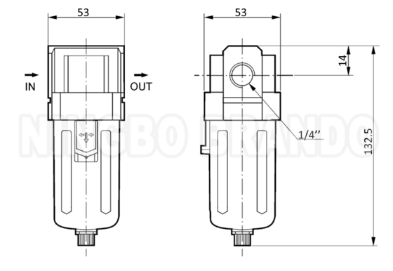 SMC Tipe AF3000-02 AF3000-03 Filter Udara Pneumatik Untuk Kombinasi FRL
