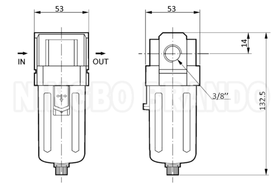 SMC Tipe AF3000-02 AF3000-03 Filter Udara Pneumatik Untuk Kombinasi FRL