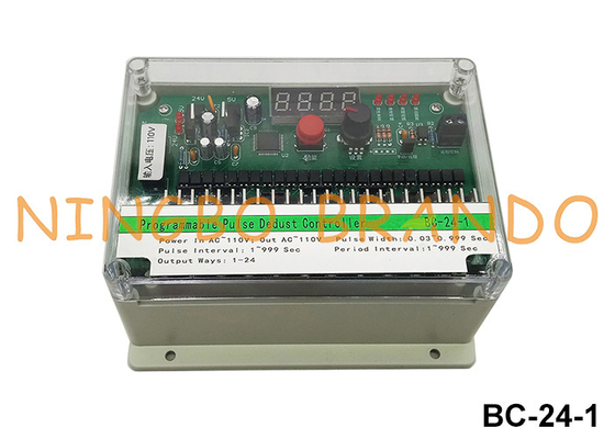 24 Baris 110VAC Input dan Output Pulse Valve Controller Untuk Pengumpul debu