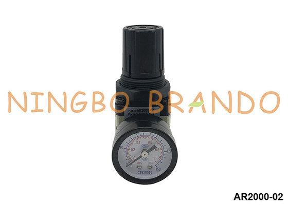 AR2000-02 SMC Tipe Pneumatic Air Pressure Regulator Dengan Gauge 1/4'' 10 bar