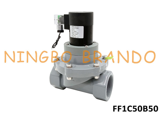 2' CPVC Anti Korosif Solenoid Valve Untuk Kimia Asam Alkali 24V 220V
