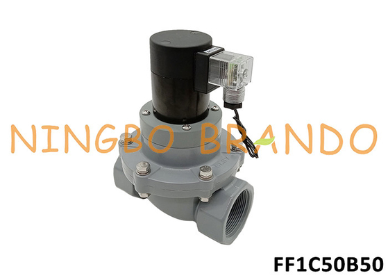 2' CPVC Anti Korosif Solenoid Valve Untuk Kimia Asam Alkali 24V 220V