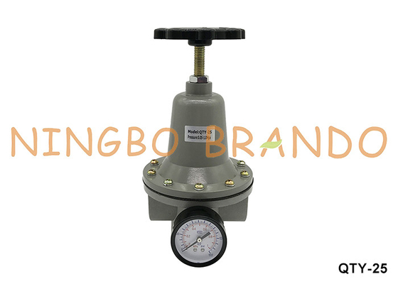 QTY-25 1'' 10 bar Pneumatic Air Regulator Pressure Reducing Valve Dengan Gauge