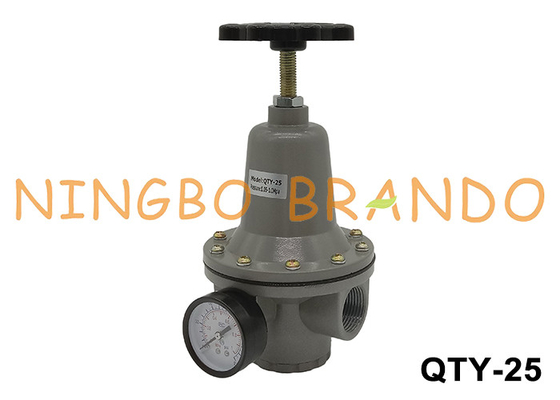 QTY-25 1'' 10 bar kompresor udara katup regulator tekanan dengan tekanan gauge