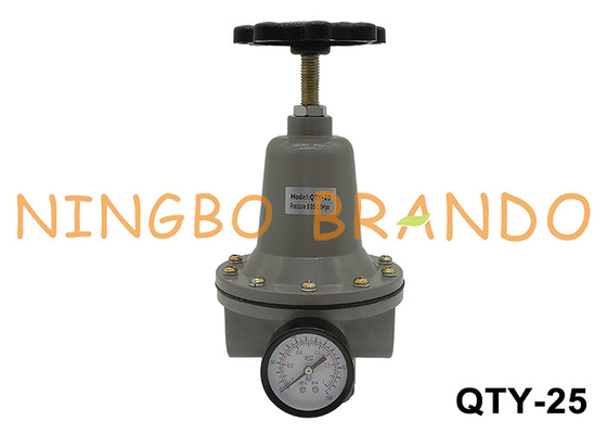 QTY-25 1'' 10 bar kompresor udara katup regulator tekanan dengan tekanan gauge