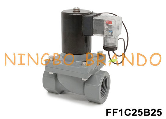 1′ DN25 Anti Korosif Solenoid Valve Dengan CPVC Body 24V 110V 220V