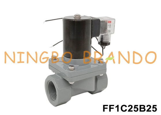 1′ DN25 Anti Korosif Solenoid Valve Dengan CPVC Body 24V 110V 220V