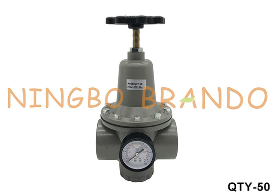 QTY-50 2'' 1 MPa Pneumatic Air Regulator Pressure Reducing Valve dengan Gauge