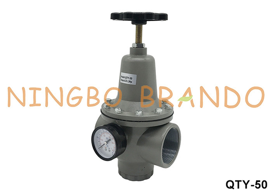 QTY-50 2'' 1 MPa Pneumatic Air Regulator Pressure Reducing Valve dengan Gauge