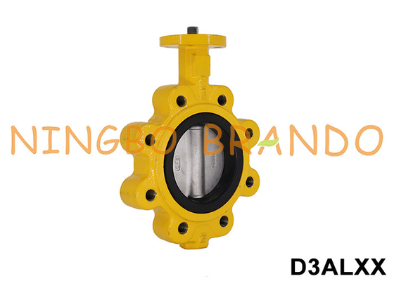 DN40 sampai DN800 Headless Lug Type Butterfly Valve dengan kursi dengan punggung keras