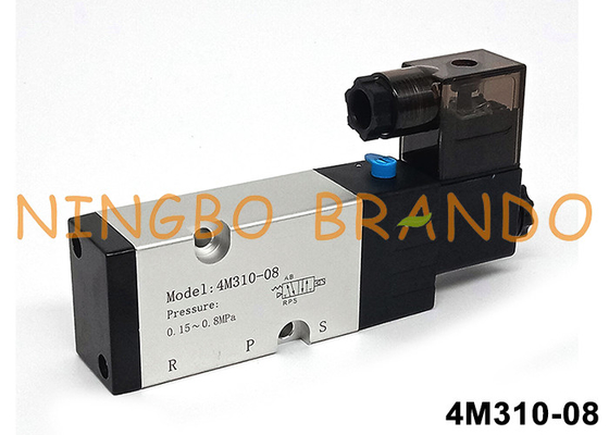 Airtac Tipe 4M310-08 Namur Pilot Solenoid Valve 5/2 Way 24V 220V
