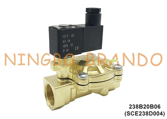 SCE238D004 3/4 'ASCO Tipe Electric Brass Solenoid Valve Untuk Air 24V 110V 220V