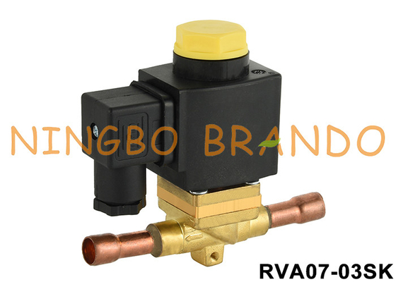 2 Way 3/8 '' Solder biasanya terbuka kulkas Solenoid katup 12V 24V 110V 220V