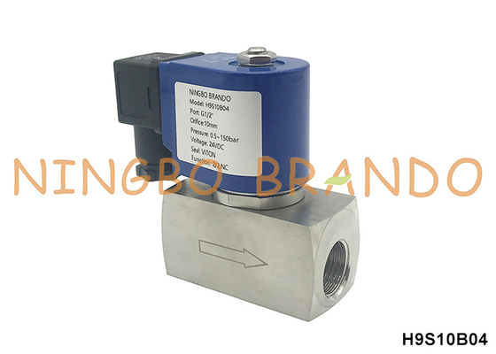 150 bar 1/2'' katup solenoid tekanan tinggi untuk air udara gas 24V 110V 220V
