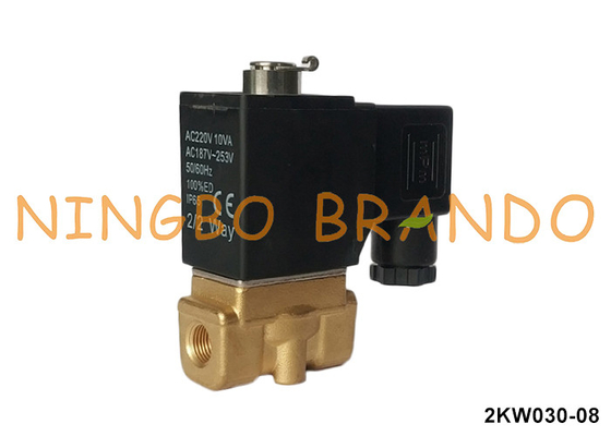 2KW030-08 Airtac Tipe Normal Buka Kuningan Solenoid Valve 220V 110V 24V 1/4'