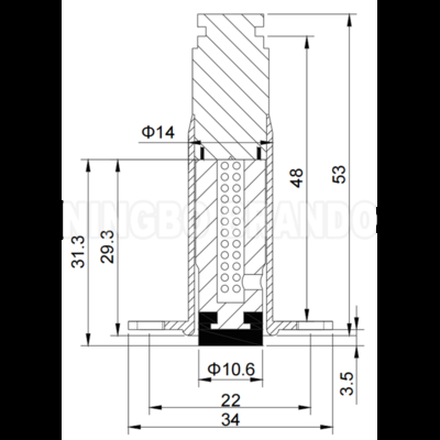 Solenoid Pilot Pole Assembly Untuk Taeha Pulse Jet Valve PM-60 Coil