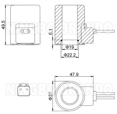 Kumparan Katup Pengunci Keselamatan Pilot 12V 24V Untuk XE60/75/80/135/150/200/215/230 Excavator