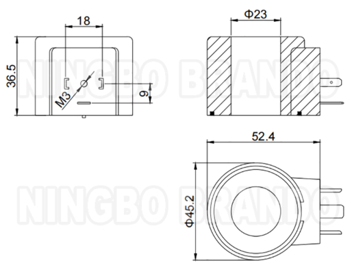 24VDC 26W Hidrolik Solenoid Valve Coil Untuk Foton Lovol FR60 Excavator