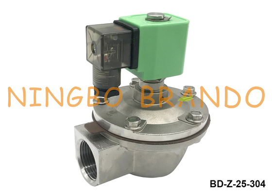 1 '' Stainless Steel Solenoid Diaphragm Pulse Jet Valve Untuk Kolektor Debu 24V 110V 220V