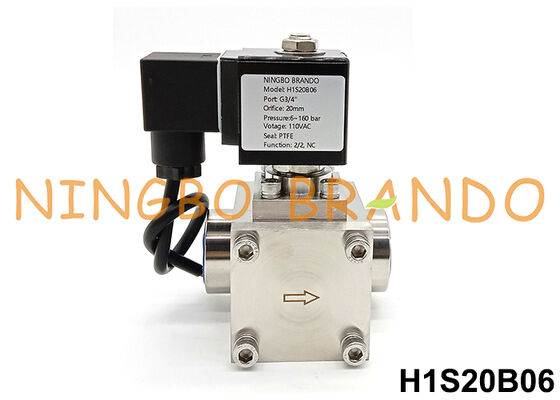 Katup Solenoid Tekanan Tinggi 3/4'' 120 bar 24VDC 160 bar 220VAC